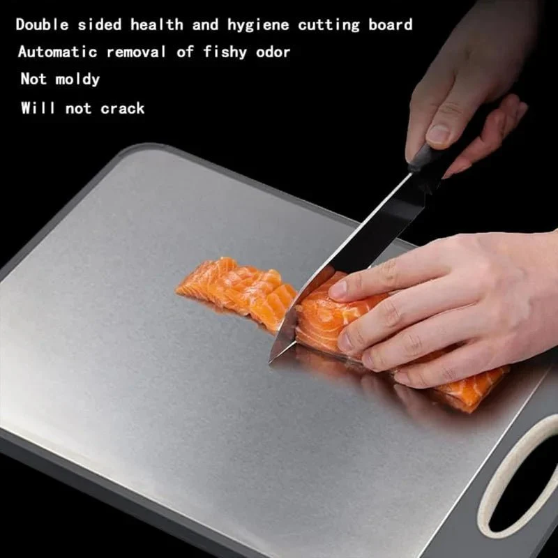 IRON BASE – Double-sided cutting board made of stainless steel for hygienic work - Image 5