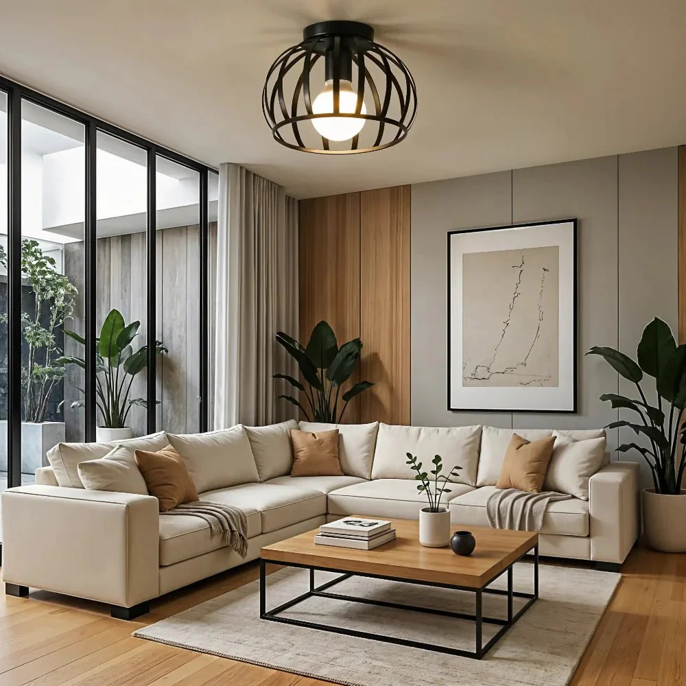 IRONHALO – Black Industrial Ceiling Light Made of Metal with a Raw Character - Image 3