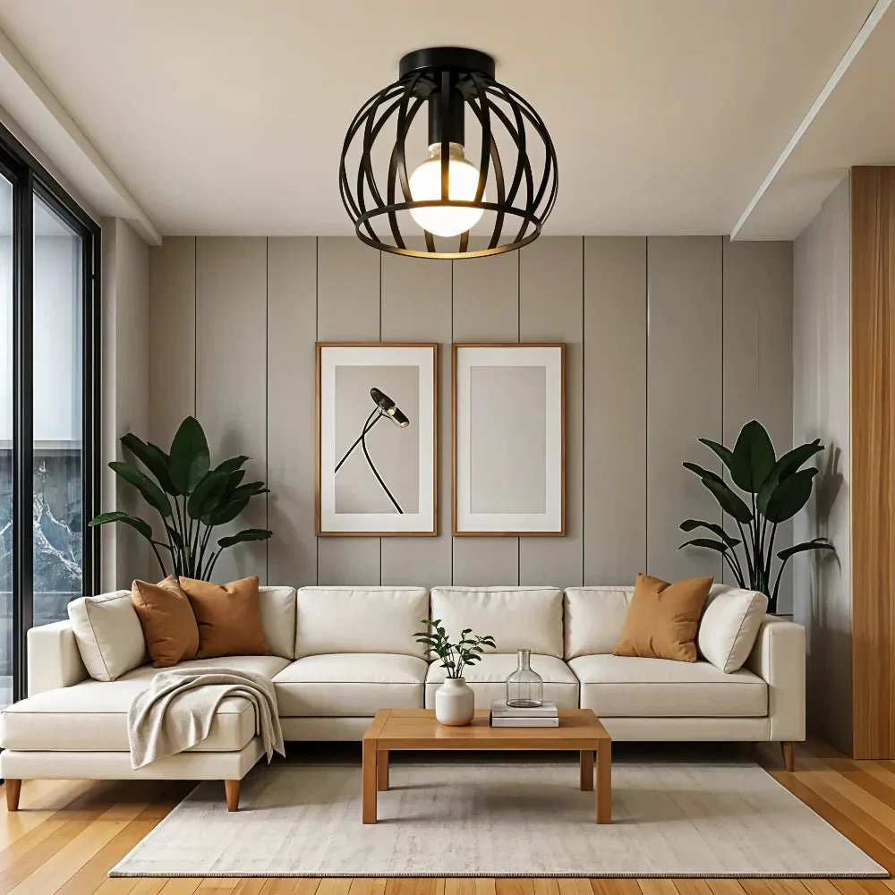 IRONHALO – Black Industrial Ceiling Light Made of Metal with a Raw Character - Image 4
