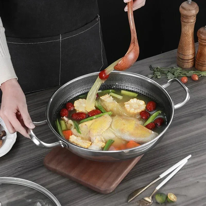 IRONWEAVE – 32cm stainless steel non-stick honeycomb pan for all cooktops - Image 3