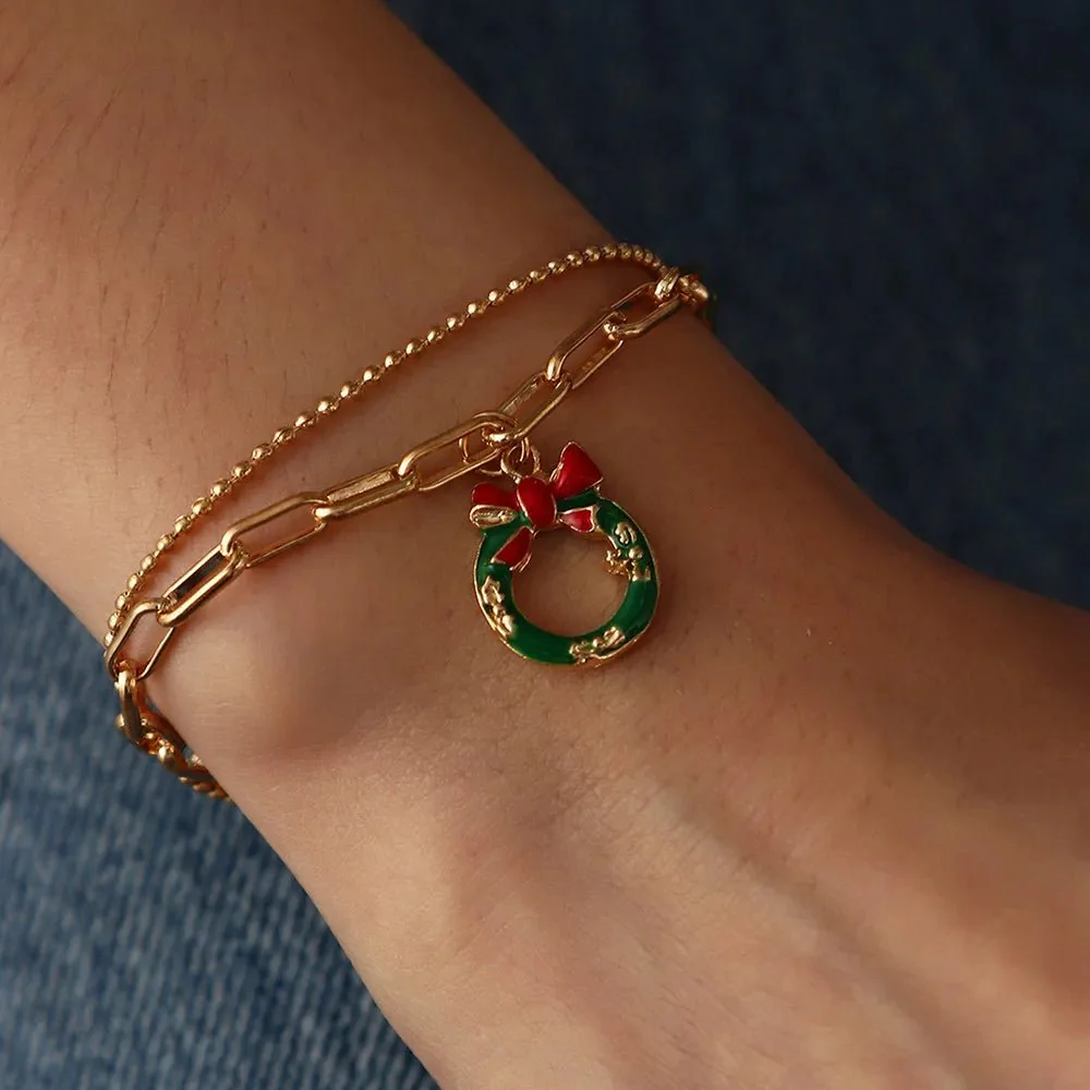 JINGLITE – Adjustable, gold-plated, festive charm bracelet for Christmas mood - Image 7