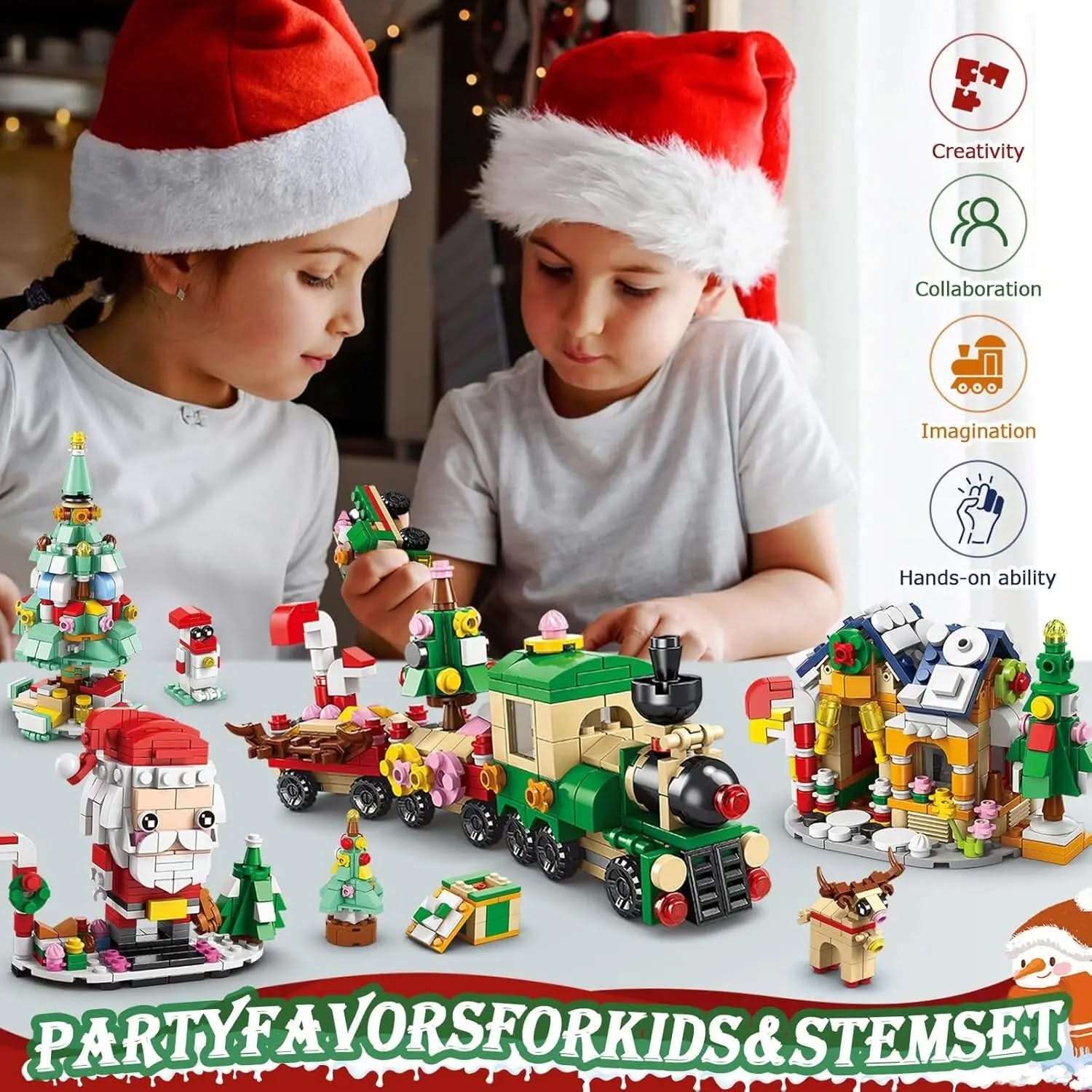 JoyBuilders Workshop - Creative Christmas building set for children aged 6 and over - Image 4