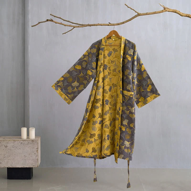 KIMOGINKO – Reversible kimono bathrobe made of organic cotton for breathable comfort - Image 20