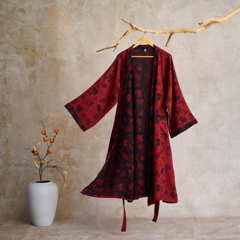 KIMOGINKO – Reversible kimono bathrobe made of organic cotton for breathable comfort - Image 24