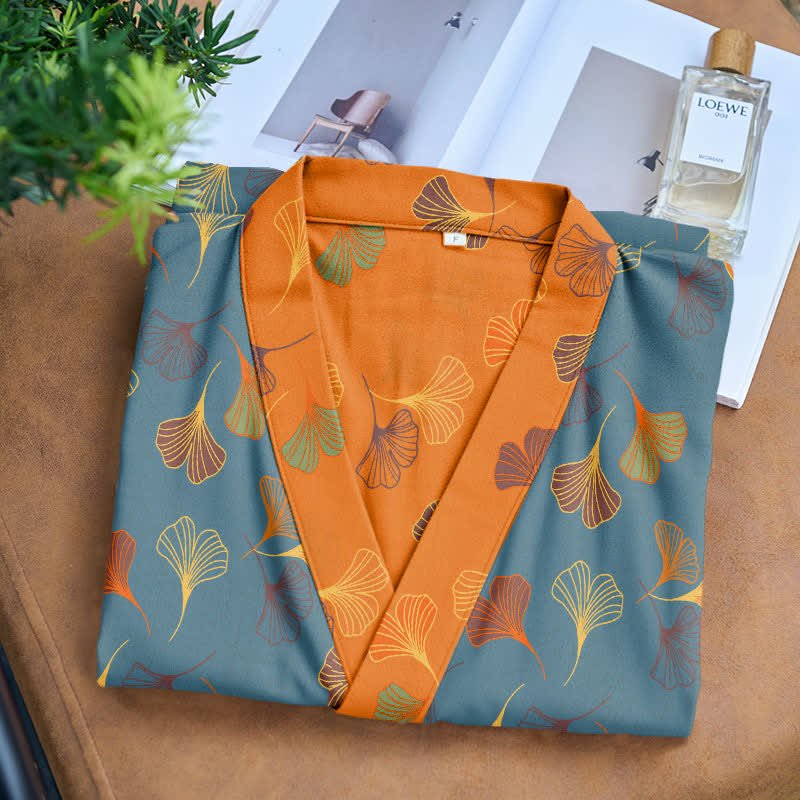 KIMOGINKO – Reversible kimono bathrobe made of organic cotton for breathable comfort - Image 9