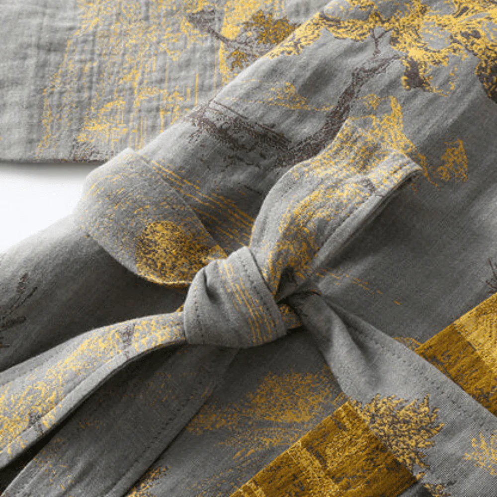 Kimono Bathrobe Cotton Gauze Vintage Unisex - Image 5