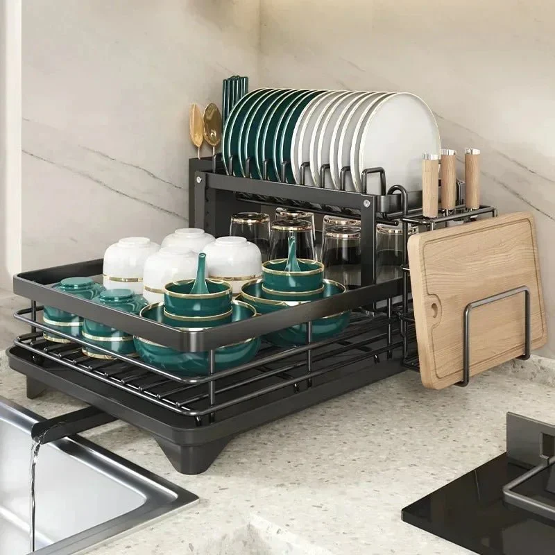KITCHENFORM – Foldable stainless steel dish rack, space-saving design for modern kitchens - Image 10