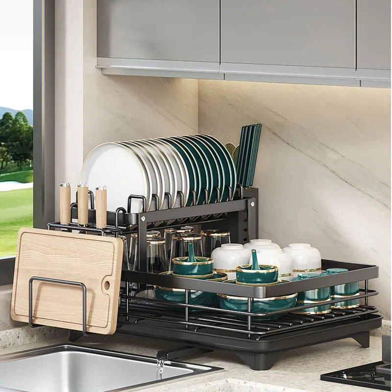 KITCHENFORM – Foldable stainless steel dish rack, space-saving design for modern kitchens - Image 8