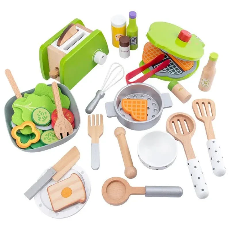 KitchenWood - Premium wooden play kitchen with blender, toaster & coffee machine - Image 3