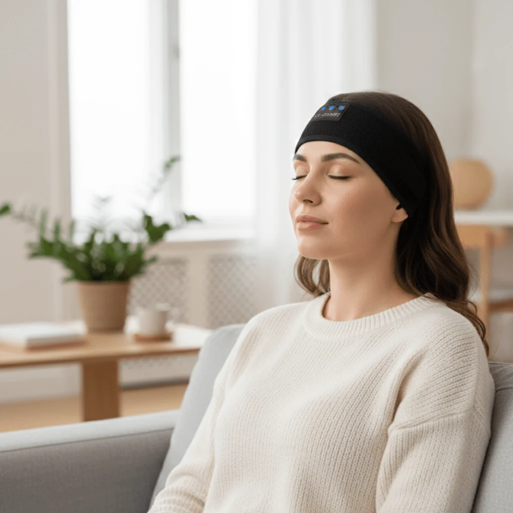 KOMFORT HEADBAND – Comfortable Earphones for Sleeping with 14 Hours Battery Life