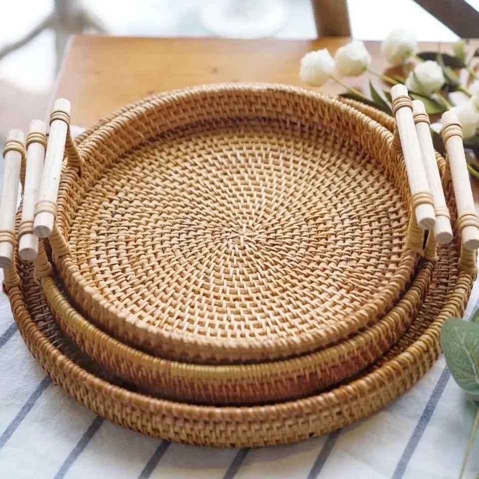 LANDKORB – Handwoven Rattan Tray & Storage Basket with Lid - Image 3