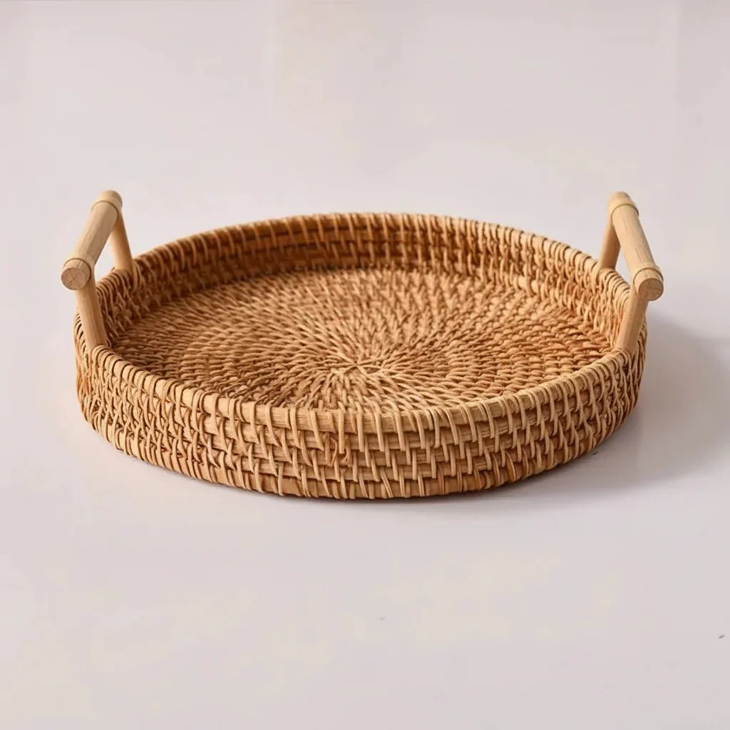 LANDKORB – Handwoven Rattan Tray & Storage Basket with Lid - Image 7