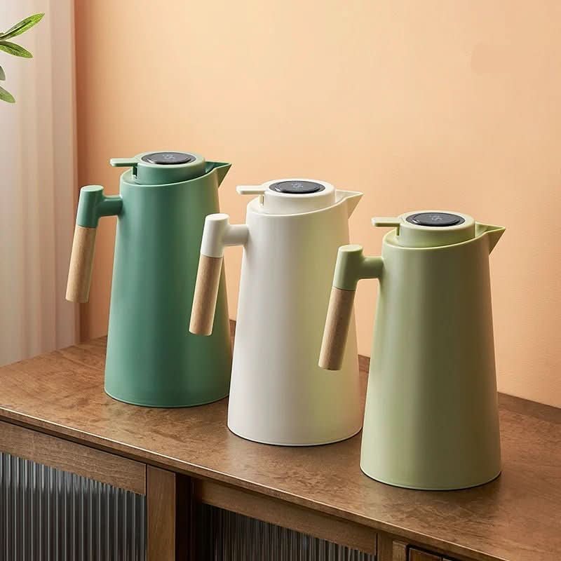 LATTEA THERMO – Double-walled Thermos Flask with Temperature Display and Wooden Handle - Image 3