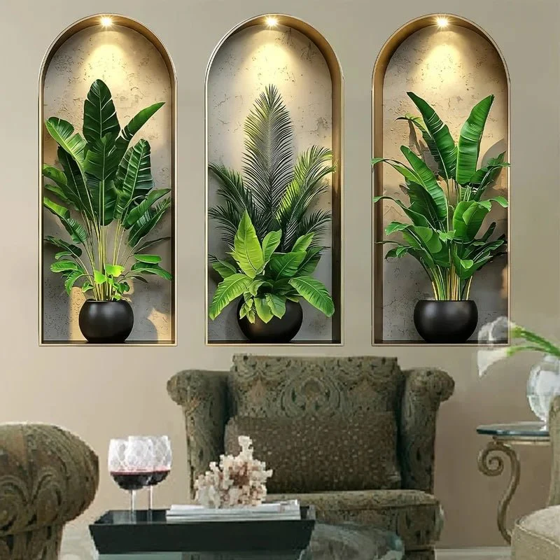 LEAFHARMONY – Lifelike 3D Plant Wall Stickers for Natural Room Design - Image 3