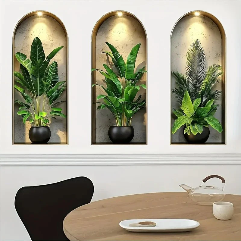 LEAFHARMONY – Lifelike 3D Plant Wall Stickers for Natural Room Design - Image 4