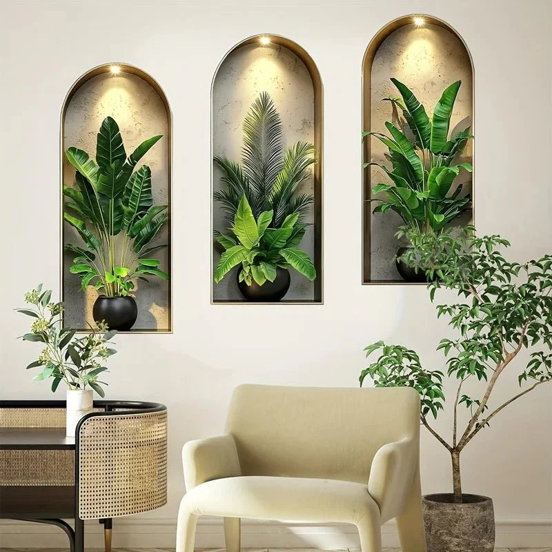 LEAFHARMONY – Lifelike 3D Plant Wall Stickers for Natural Room Design - Image 5
