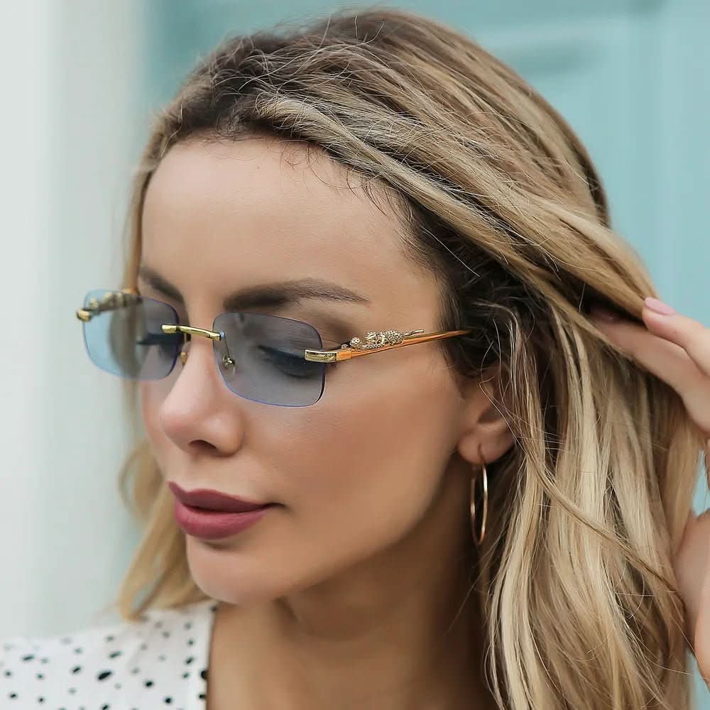 LEOPHAZE SHADES - Rimless sunglasses with leopard head design and UV400 protection - Image 6