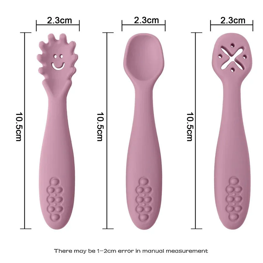 LERNSCHMAUS – Gentle Silicone Cutlery Set for Independent Eating Learning - Image 5