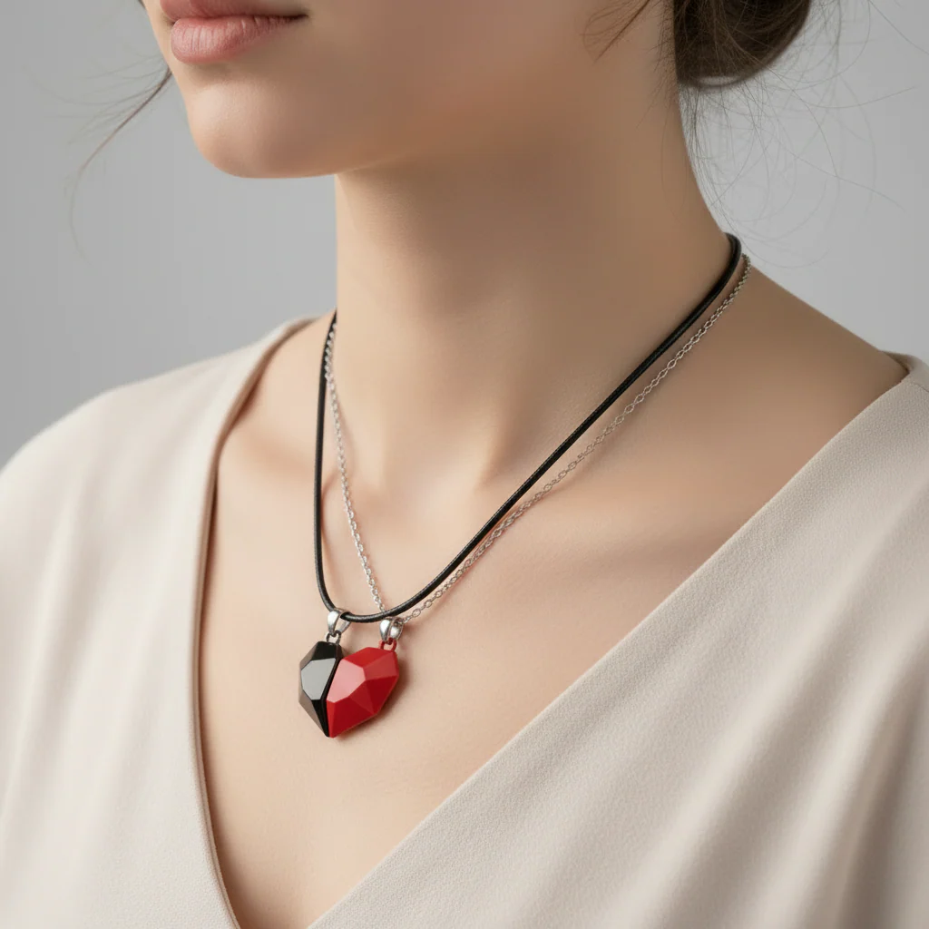 Lexy Couple Necklace - Magnetic 2-in-1 necklace for eternal love - Image 3