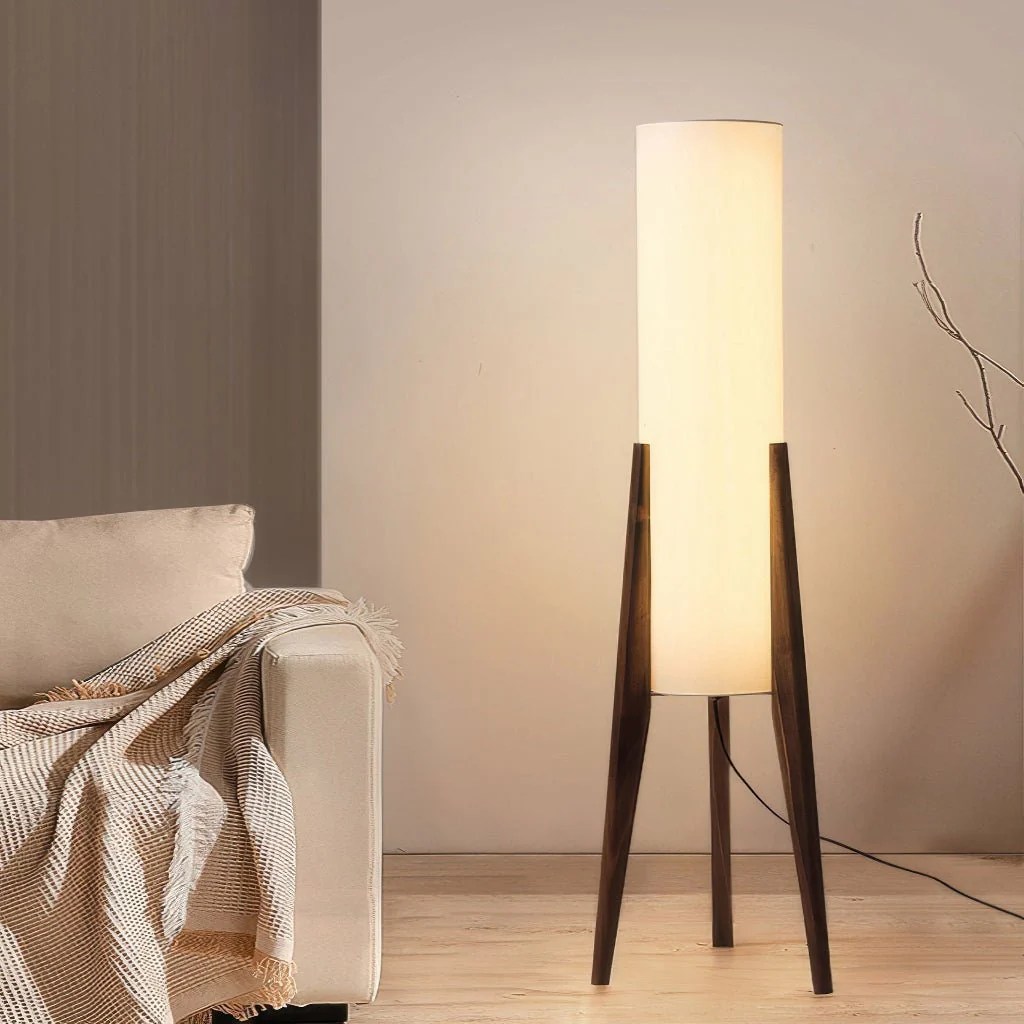 LIGNELUX โ Scandinavian floor lamp made of walnut wood with dimmable LED lighting - Image 2