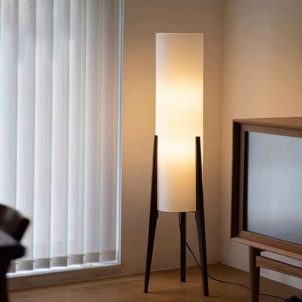 LIGNELUX โ Scandinavian floor lamp made of walnut wood with dimmable LED lighting - Image 3