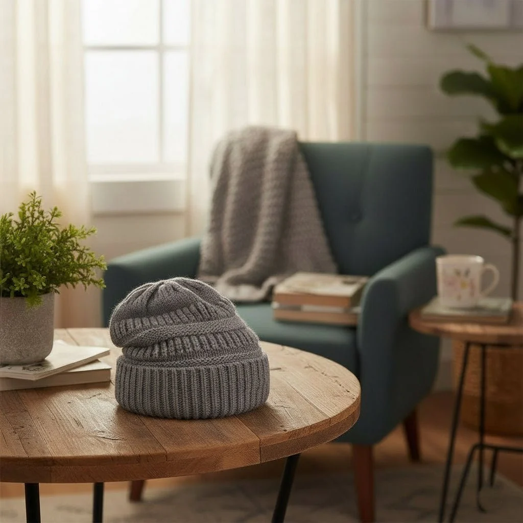 LOOMCAP – Crocheted women's winter hat made of wool in a casual outdoor style - Image 2