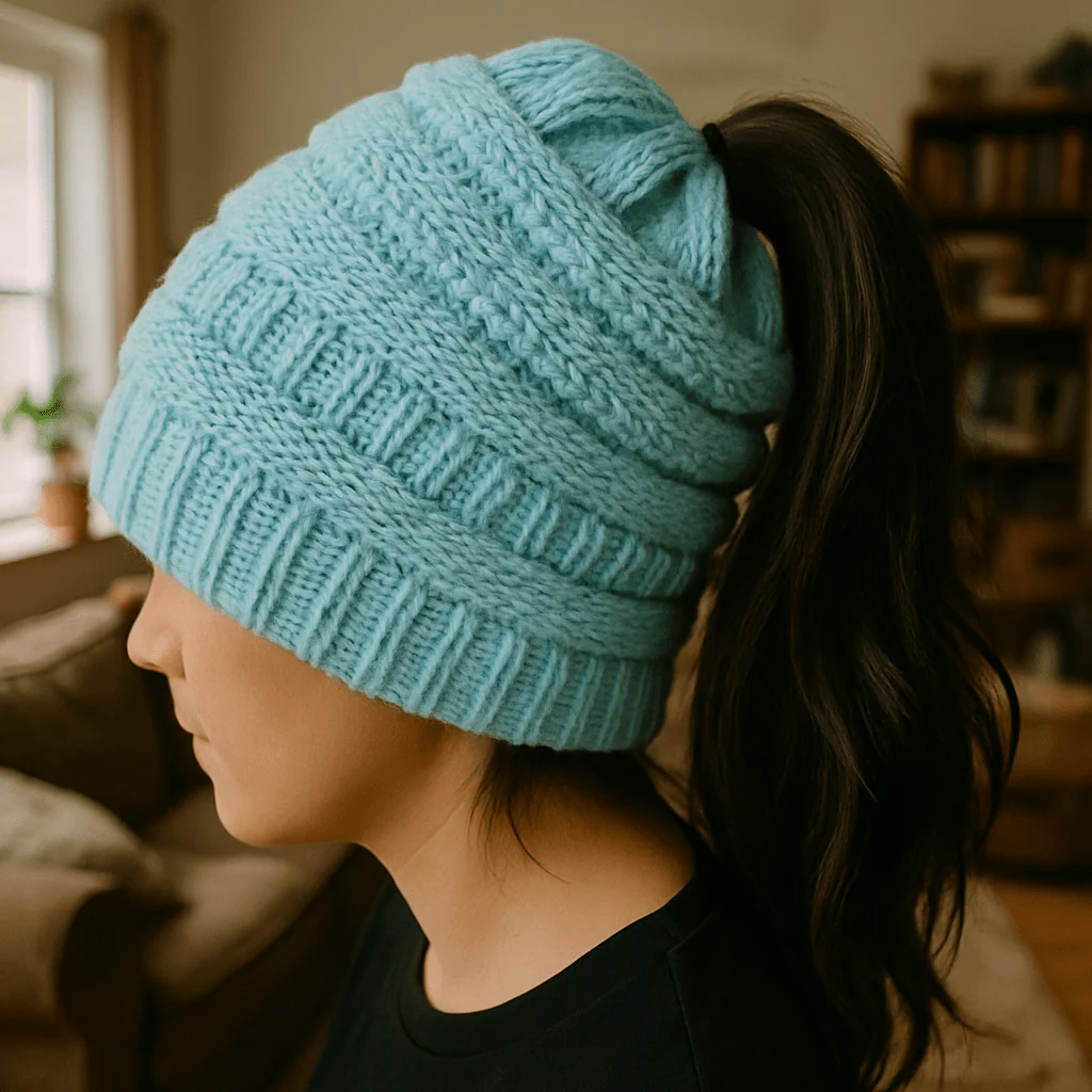 LOOMCAP – Crocheted women's winter hat made of wool in a casual outdoor style - Image 5