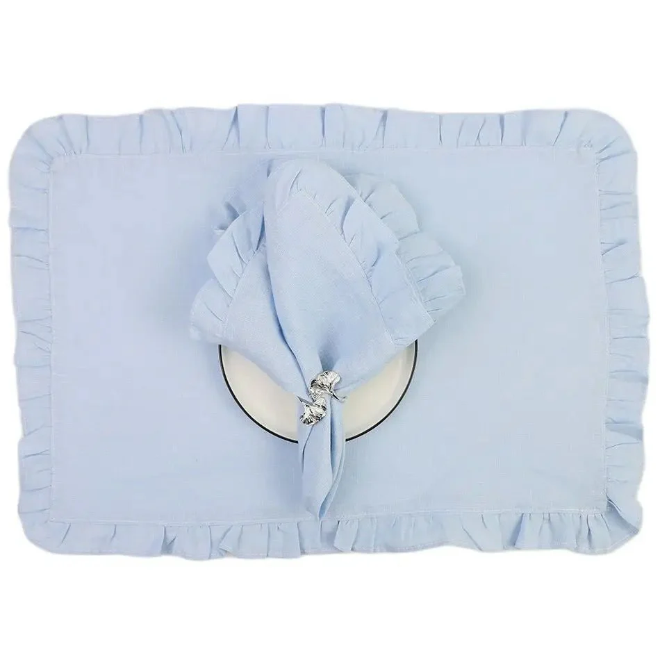 LOOMED LINEN – Handmade Linen Napkin with Fine Ruffled Edge - Image 11