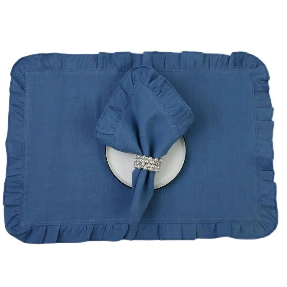 LOOMED LINEN – Handmade Linen Napkin with Fine Ruffled Edge - Image 12