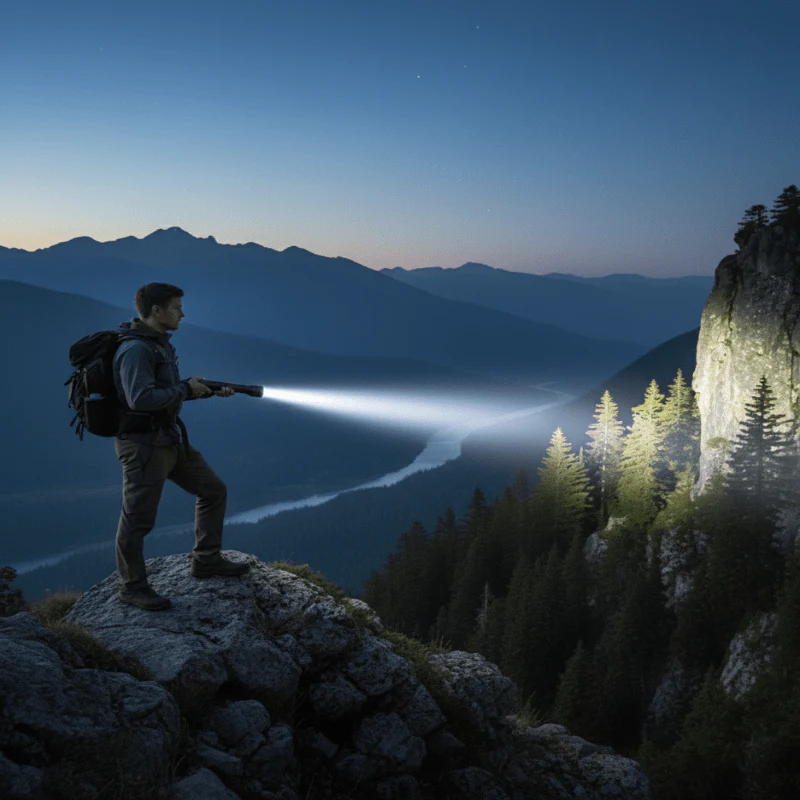 LUMATRON – Powerful LED Flashlight with 100000 Lumens, USB Charging & Waterproof Zoom Design - Image 2