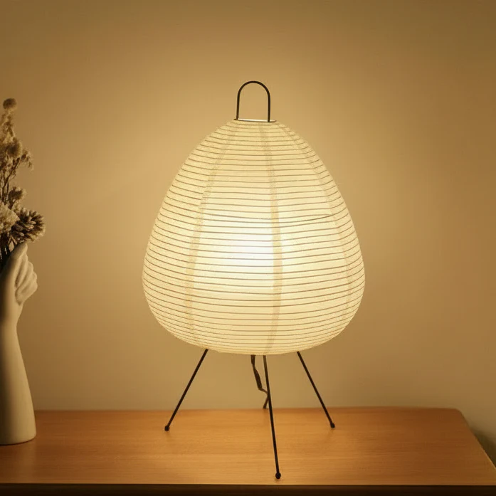 LumiRice – Elegant table lamp made of rice paper in Japanese design - Image 3