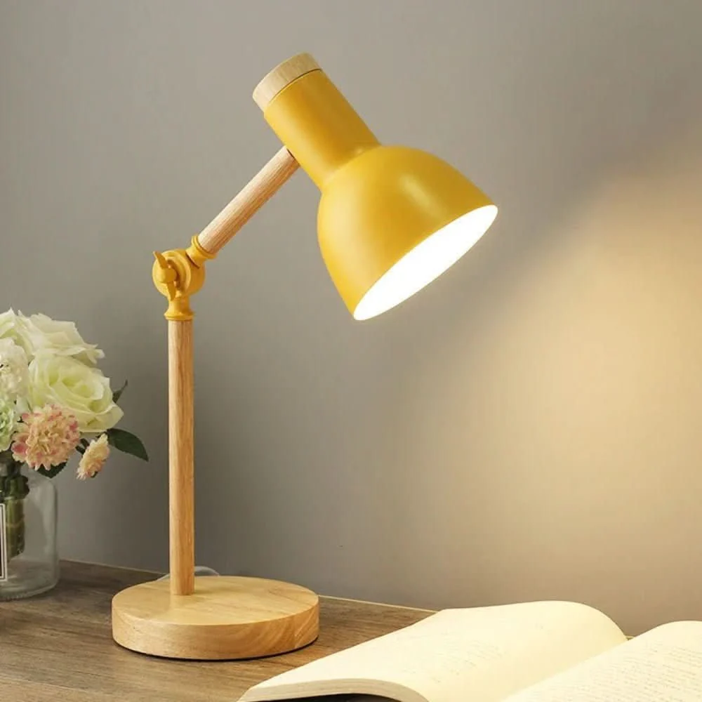 LUMOWOOD Desk Lamp - Adjustable wooden table lamp in Scandinavian style for stylish lighting - Image 4