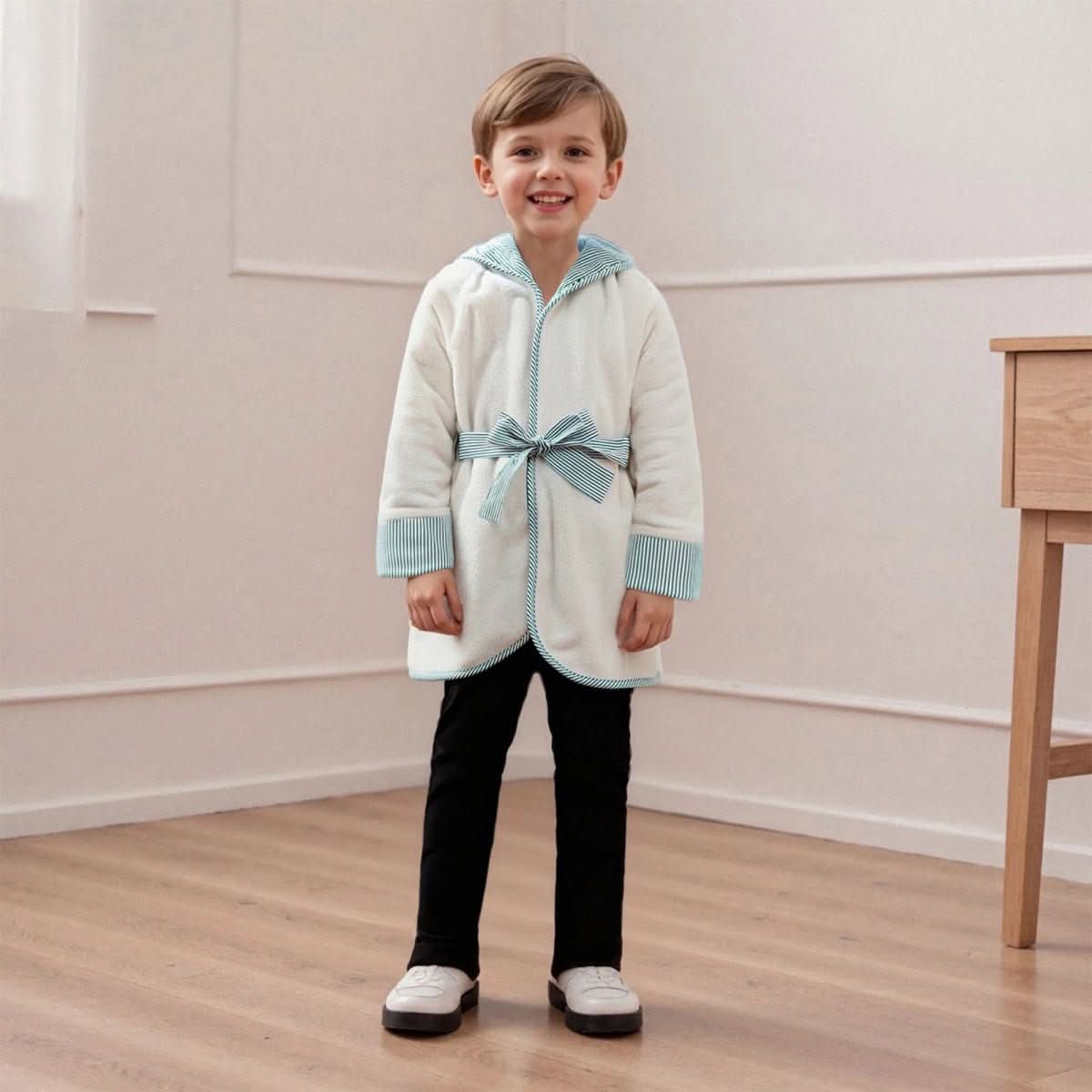 LunaLoft Children's Bathrobe with Hood | Ultra Soft & Absorbent | Cozy Microfiber Bathrobe | Luxury Comfort for Boys & Girls - Image 6