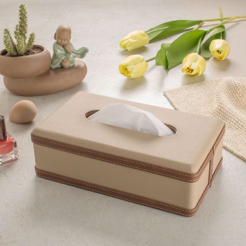 Luscenta Leather Case | Handmade Tissue Holder | Elegant Design Made of Faux Leather | For Home, Office & Car - Image 2