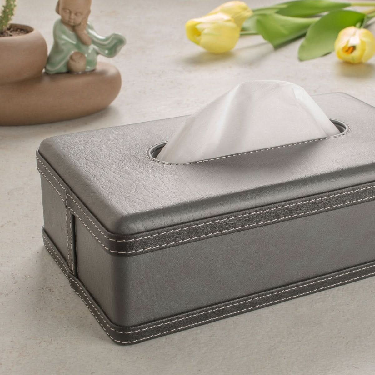 Luscenta Leather Case | Handmade Tissue Holder | Elegant Design Made of Faux Leather | For Home, Office & Car - Image 5