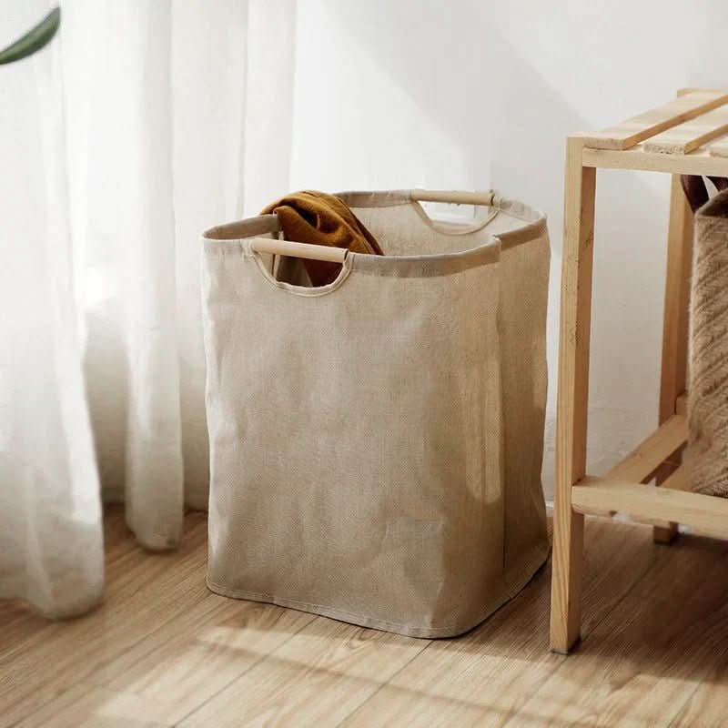 LuxeFold Laundry Basket – Stylish Storage Made from Cotton & Linen