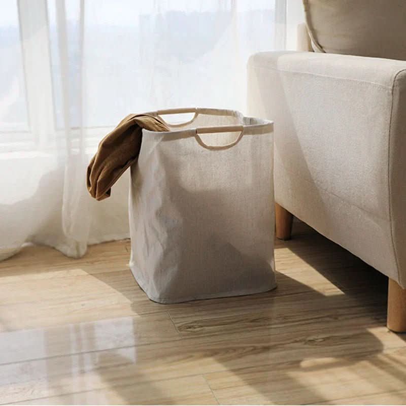 LuxeFold Laundry Basket – Stylish Storage Made from Cotton & Linen - Image 6