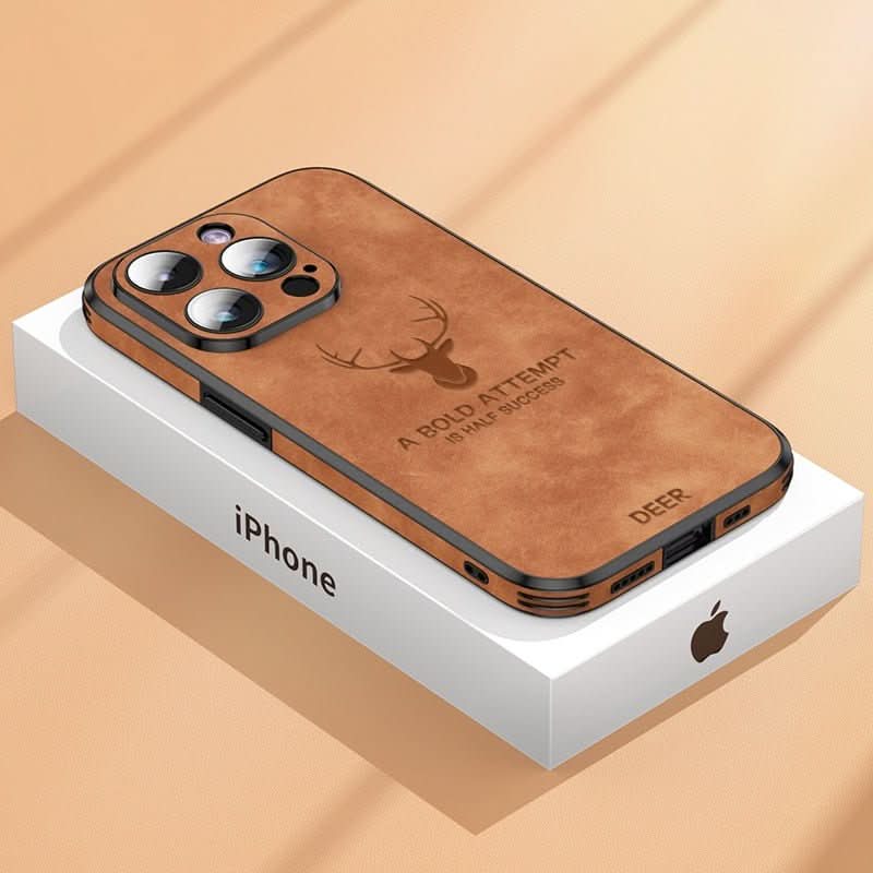 LuxeShield – Leather iPhone Case with Shock Protection & Elegant Design