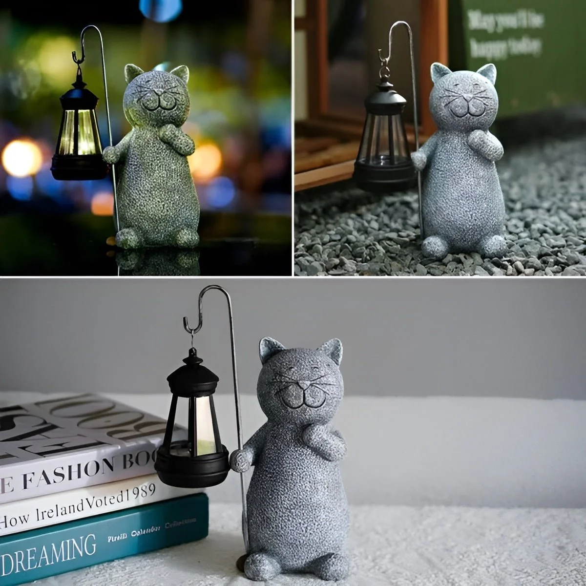 LUXKITTY – Solar Cat Statue with Soft Garden Light - Image 2