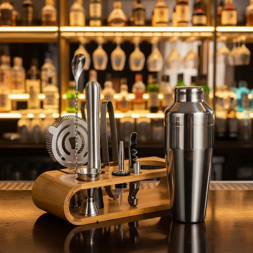 LUXMIX BARSET - 10-piece stainless steel cocktail set for stylish drinks - Image 3