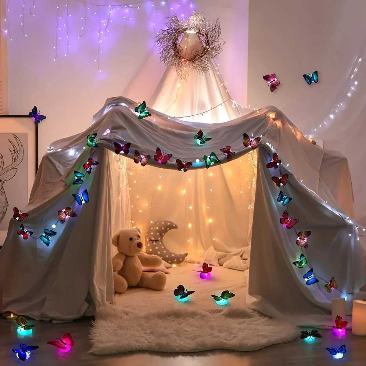MAGICFLUTTER – 3D LED Butterfly Wall Sticker for Magical Night Lighting - Image 2