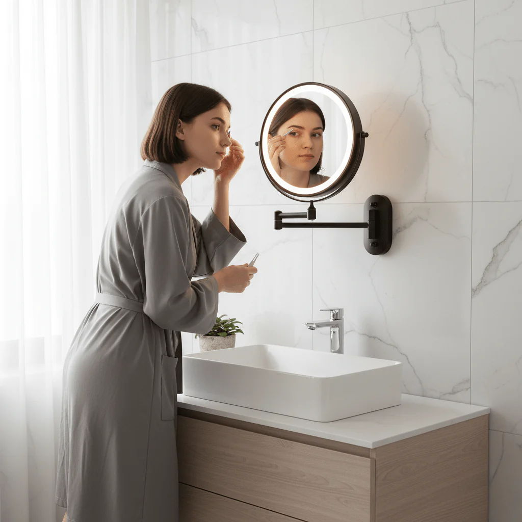 MAGNIFILUX – LED Magnifying Mirror with Adjustable Lighting and Rechargeable Battery - Image 2