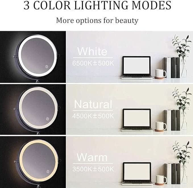 MAGNIFILUX – LED Magnifying Mirror with Adjustable Lighting and Rechargeable Battery - Image 7