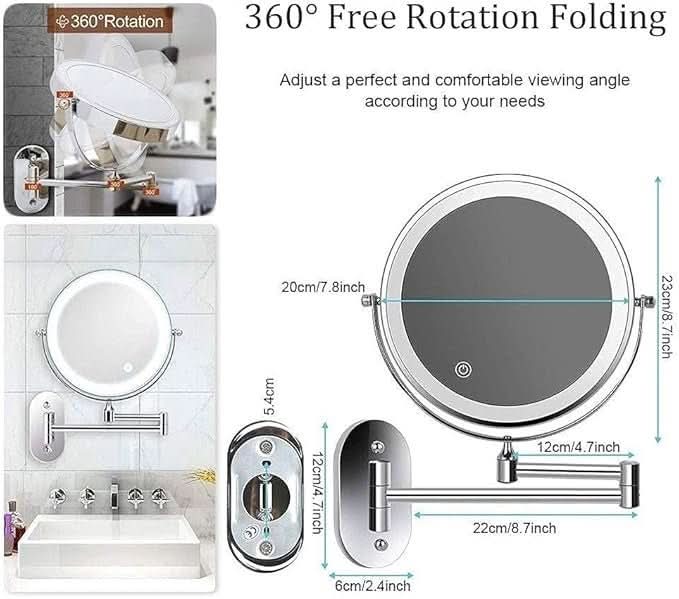 MAGNIFILUX – LED Magnifying Mirror with Adjustable Lighting and Rechargeable Battery - Image 9