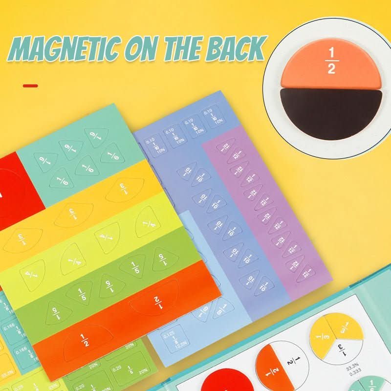 MagniLearn Fraction Disc Set | Magnetic Math Learning Tool | Fraction & Decimal Set | Educational Teaching Material - Image 5