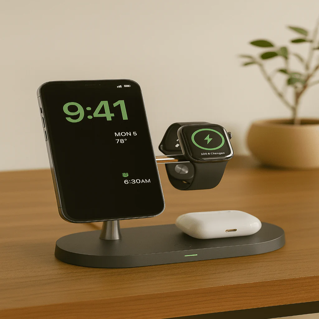 MAGTRIO – 3-in-1 MagSafe charging station for iPhone, Watch & AirPods - Image 3