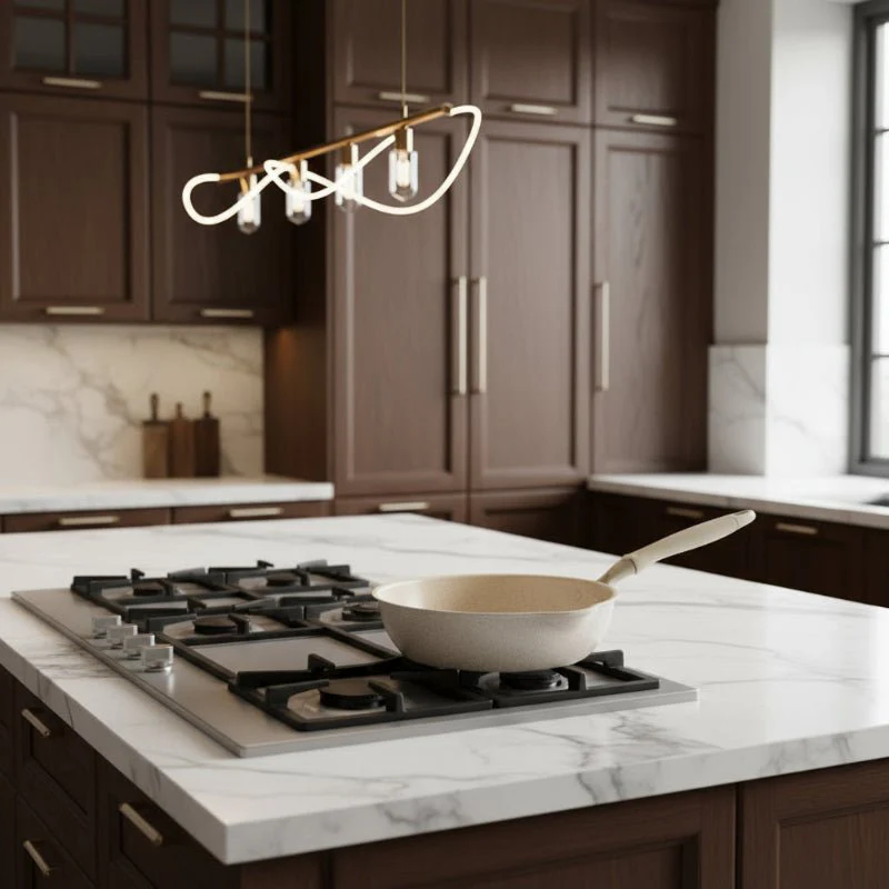 MAIFANTRIQ – Deep Non-stick Wok with Maifan Stone Coating made of Aluminum Alloy for All Stove Types - Image 2