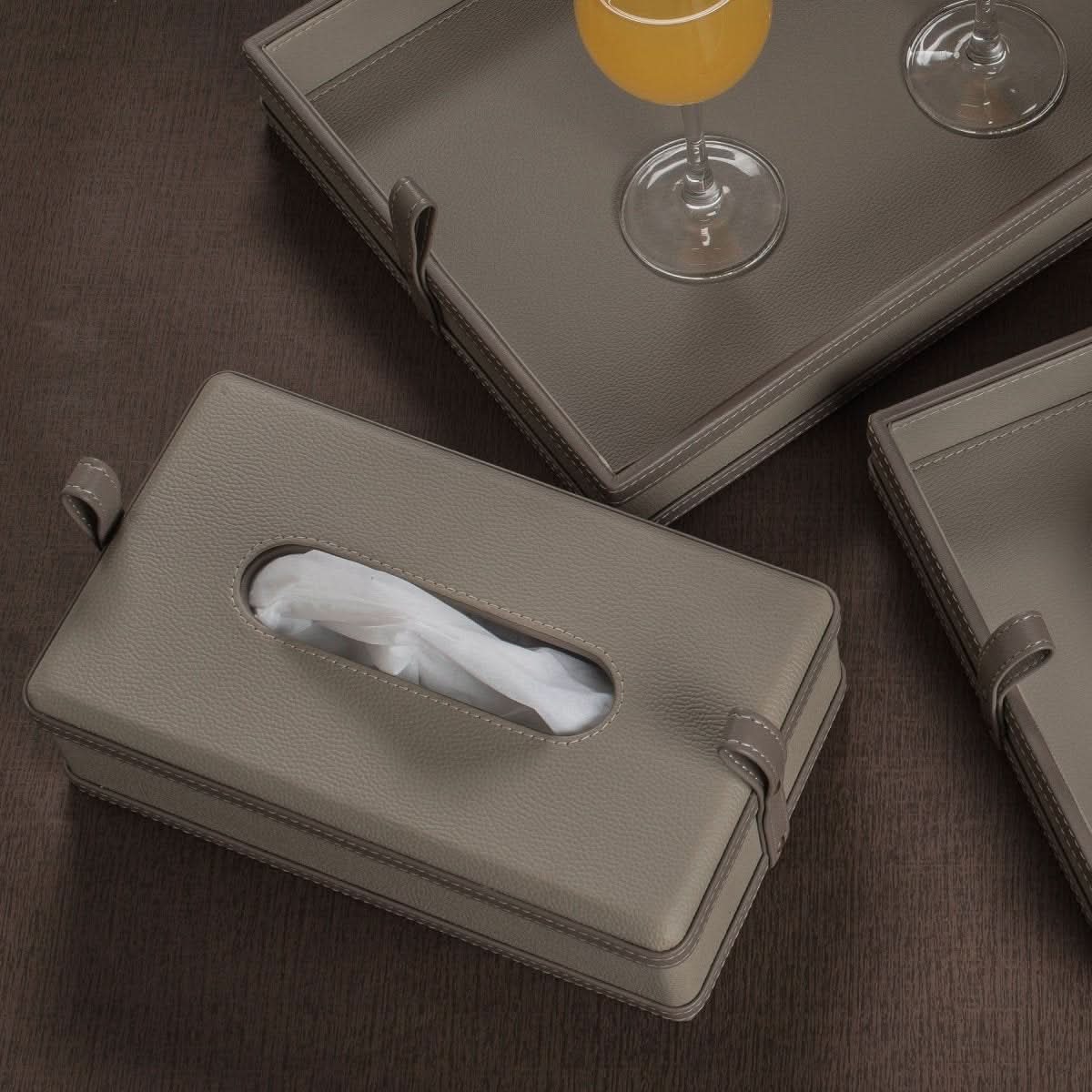 Maison Verel Leather Box | Handmade Tissue Holder | Luxurious Design Made of Faux Leather | For Home, Office & Car - Image 5