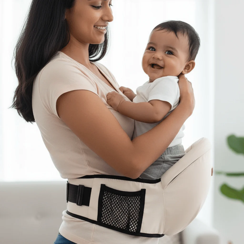 MAMABLOOM – Baby carrier with adjustable hip belt for effortless carrying comfort all day long