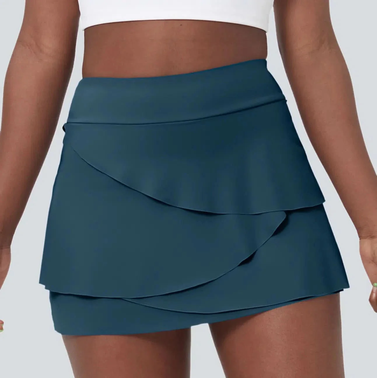 MARIPOSA - Airy 2-in-1 golf skirt with tiered design & pockets - Image 2